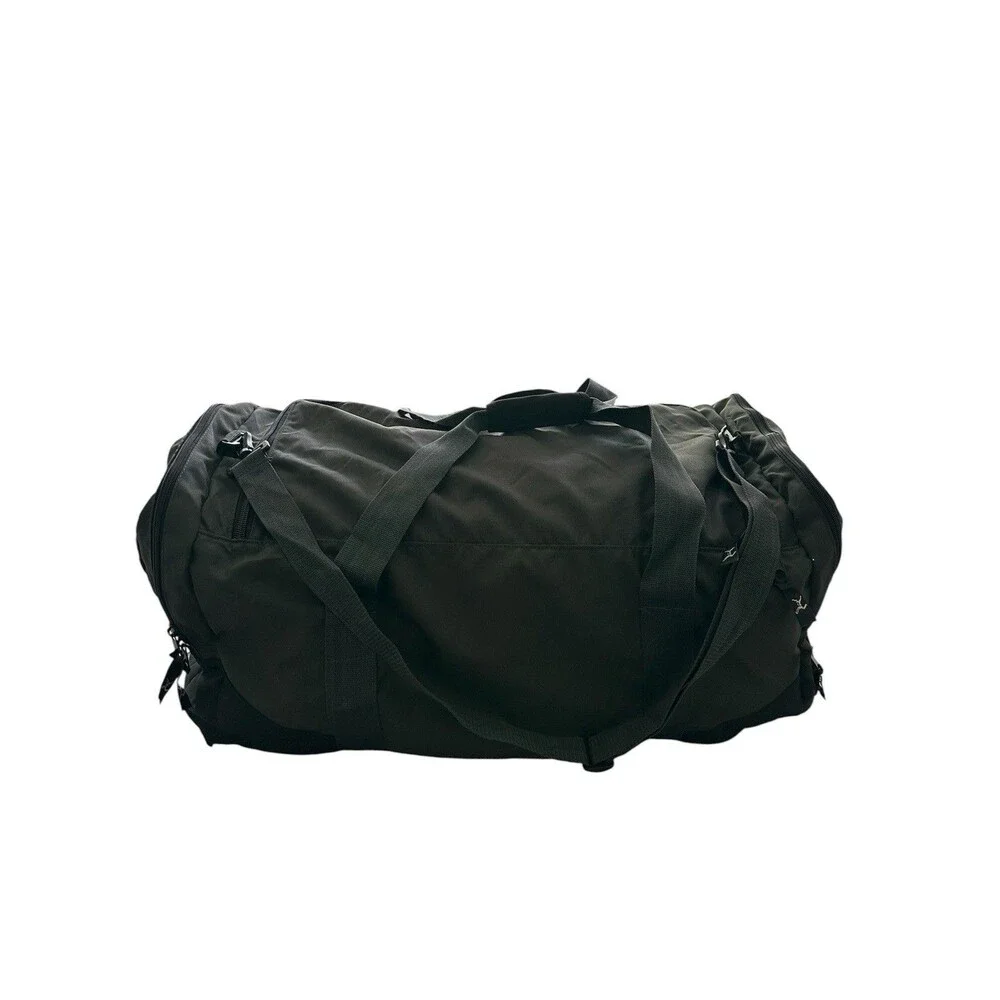 Camp Inn Vintage 3-Pocket Cargo Bag Olive Green Large Travel Duffel 314-048-007